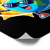 Poster Slefie Terre Lune Soleil Drôle Total Solaire Éclip (Coin)