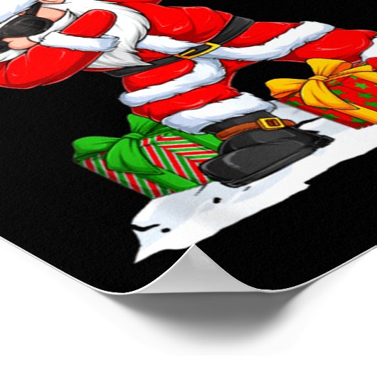 Poster Sleigh All Day Dabbing Santa Funny Christmas Xmas (Coin)