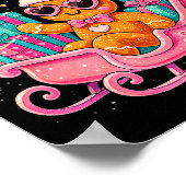 Poster Sleigh Girl Cute Gingerbread Christmas Art (Coin)