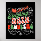 Poster Sleighing Math Problem Math Enseignant Noël (Devant)
