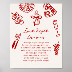 Poster Slice Slice Baby Late Night Diapers Jeu imprimable