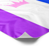 Poster SlipperyJoe drag drapeau de fierté violet blanc bl (Coin)