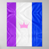 Poster SlipperyJoe drag drapeau de fierté violet blanc bl (Devant)