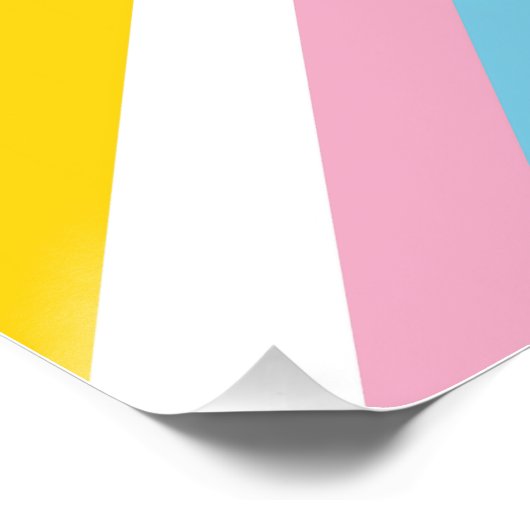 Poster SlipperyJoe Intersex Progrès Fierté Drapeau arc-en (Coin)