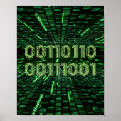 Poster SlipperyJoe's 69 code binaire dynamique ordinateur (Devant)