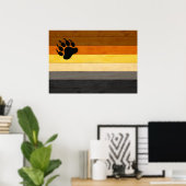 Poster SlipperyJoe's Bear Pride drapeau de la texture du (Bureau à domicile)