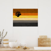 Poster SlipperyJoe's Bear Pride drapeau de la texture du (Cuisine)