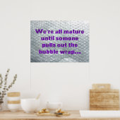 Poster SlipperyJoe's Bubble Wrap pop drôle dire pur (Cuisine)