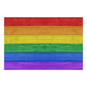 Poster SlipperyJoe's classique arc-en-ciel tactile fait m