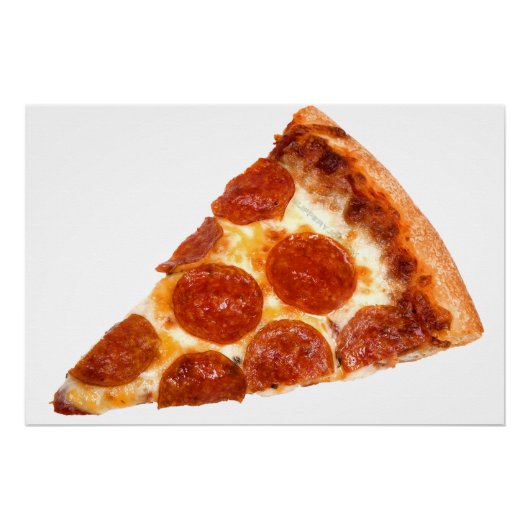 Poster SlipperyJoe's classique pepperoni pizza tranche fo (Devant)
