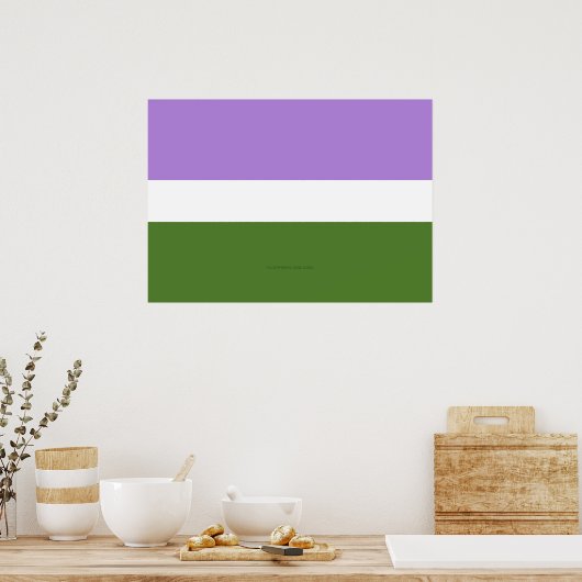 Poster SlipperyJoe's Genderqueer Pride Couleurs du drapea (Cuisine)