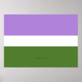 Poster SlipperyJoe's Genderqueer Pride Couleurs du drapea (Devant)