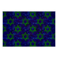 SlipperyJoe's Hanukkah rangées vertes Étoiles de D