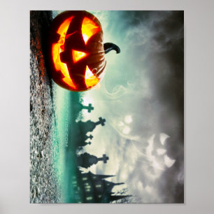 Poster SlipperyJoe's Happy Halloween citrouille LGBTQIA c