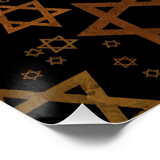 Poster SlipperyJoe's Happy Hanoukka multiples étoiles de  (Coin)