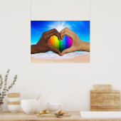 Poster SlipperyJoe's Hearted mains interraciales masculin (Cuisine)