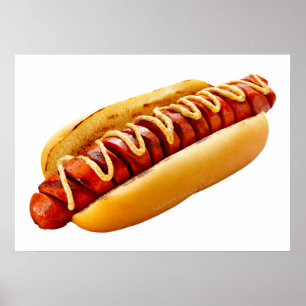 Poster SlipperyJoe's hot dog ambiance estivale BBQ niché