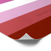 Poster SlipperyJoe's Lesbian Pride drapeau feminine Lipst (Coin)