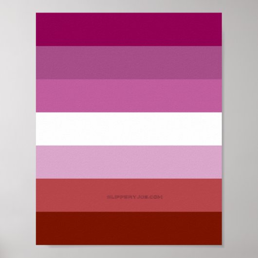 Poster SlipperyJoe's Lesbian Pride drapeau feminine Lipst (Devant)
