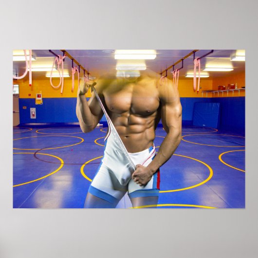 Poster SlipperyJoe's Man six pack de lutte singlet gym b (Devant)