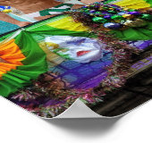 Poster SlipperyJoe's Mardi Gras Hommes violet or vert bal (Coin)