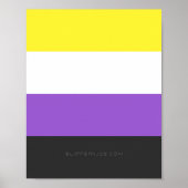 Poster SlipperyJoe's Nonbinary Pride Drapeau gay cadeaux (Devant)