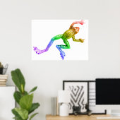 Poster SlipperyJoe's Pride Frog animal crawling rainbow  (Bureau à domicile)