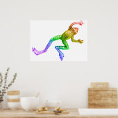 Poster SlipperyJoe's Pride Frog animal crawling rainbow  (Cuisine)