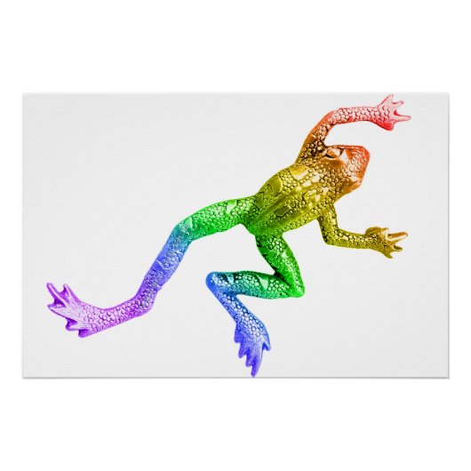 Poster SlipperyJoe's Pride Frog figurine Colore vif (Devant)