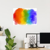 Poster SlipperyJoe's pride splatter colors rainbow celebr (Bureau à domicile)
