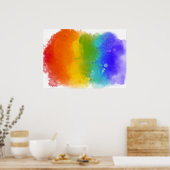 Poster SlipperyJoe's pride splatter colors rainbow celebr (Cuisine)