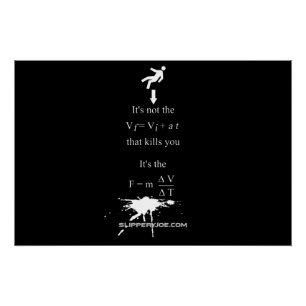Poster SlipperyJoe's Science mathématique splatter stickm