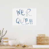 Poster SlipperyJoe's werque mot manuscrit dire phras (Cuisine)