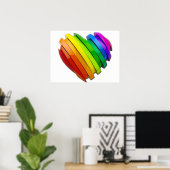 Poster SlipperyLe coeur de la fierté de Joe façonne de mu (Bureau à domicile)