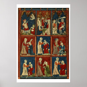 Poster Sloane scènes Médicales et bibliques de 1977