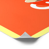 Poster slogan anti-caféine avec tasses de café à thé (Coin)