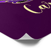 Poster slogan carnivale masque royal violet (Coin)