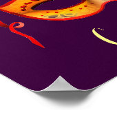 Poster slogan carnivale masque royal violet (Coin)