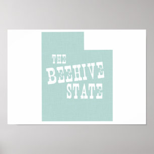 Poster Slogan de devise d'état de l'Utah