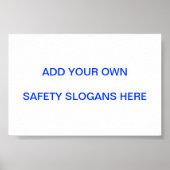 Poster Slogan de sécurité ... Faites-En Vous-Mêmes ! (Devant)