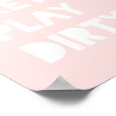 Poster Slogan rose pâle assez drôle (Coin)
