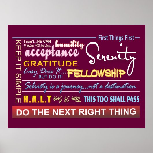 Poster slogans de rétablissement 17 (Devant)