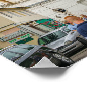 Poster Slonim Belarus Synagogue de l'architecture urbaine (Coin)