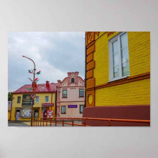 Poster Slonim Belarus Town Architecture Street (Devant)