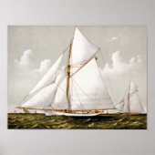 Poster Sloop Yacht Volunteer - 1887 (Devant)