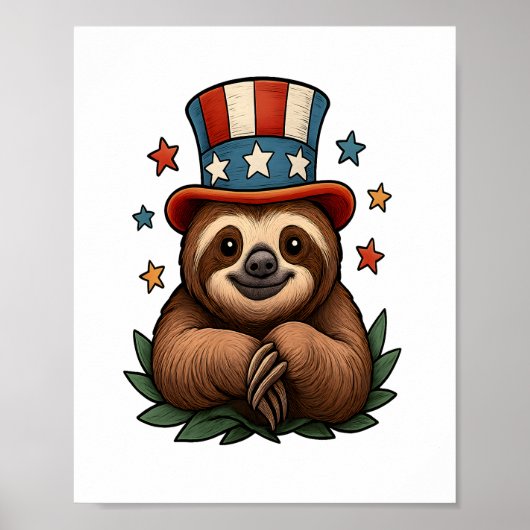 Poster Sloth 4 juillet (Devant)