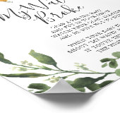 Poster Sloth Animaux Baby shower My Water Broke Signal (Coin)