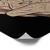 Poster Sloth Asl Gesture main sourde perte d'audition sen (Coin)