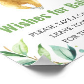 Poster Sloth Baby shower de verdure Voeux pour bébé (Coin)