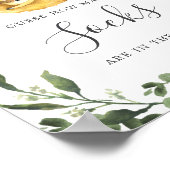 Poster Sloth Baby shower Devine Combien de Chaussettes Si (Coin)